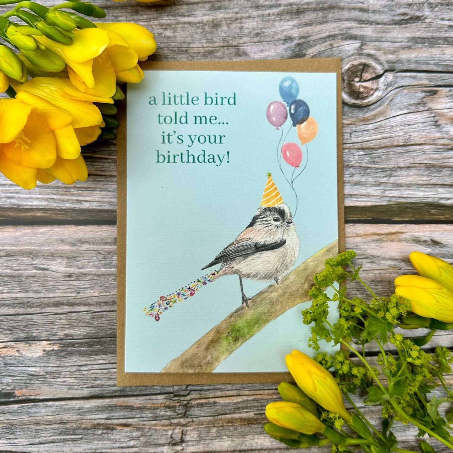 Bird Eco Friendly Birthday Card | A Little Bird Told Me... It's Your Birthday!, Style: Bird