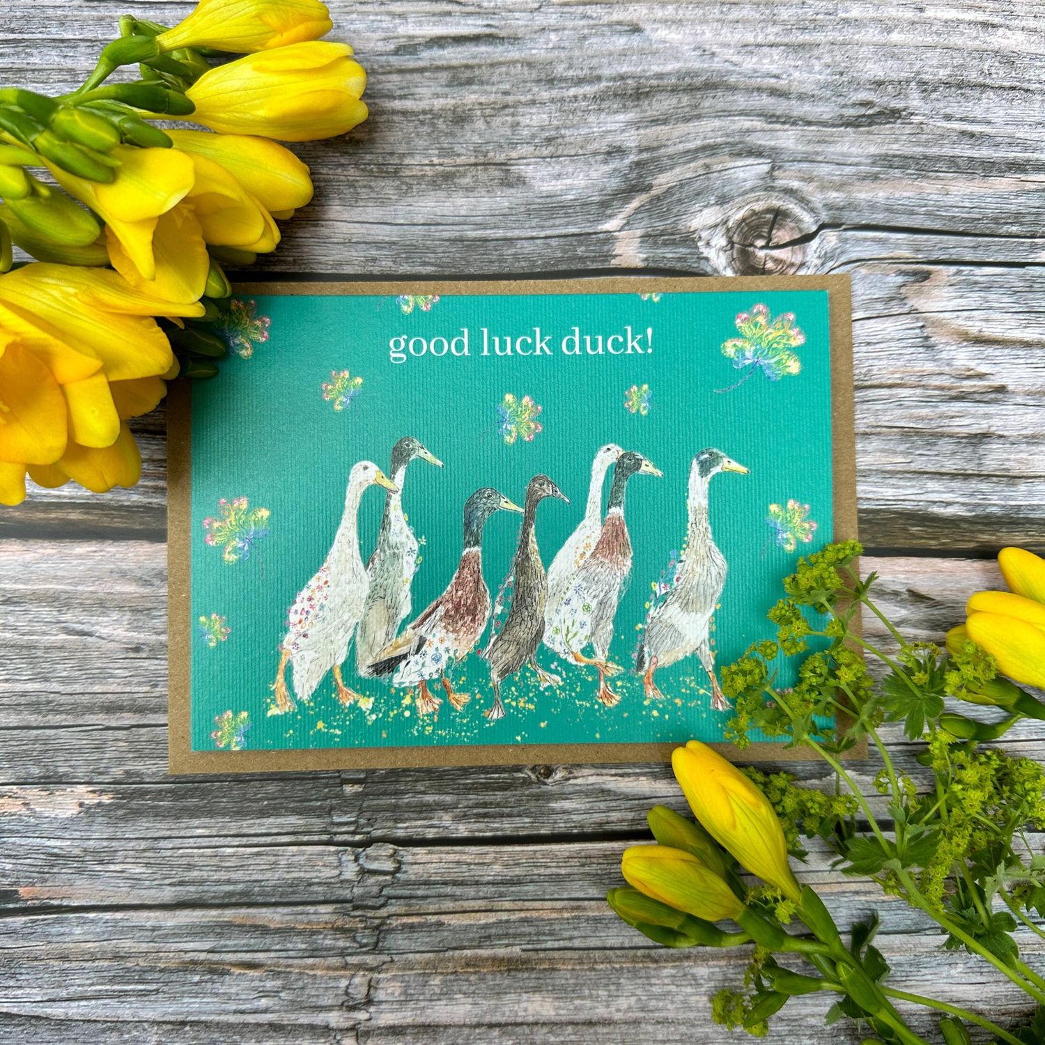 Duck Eco Friendly Well Wishes Card | Good Luck Duck!, Style: Duck