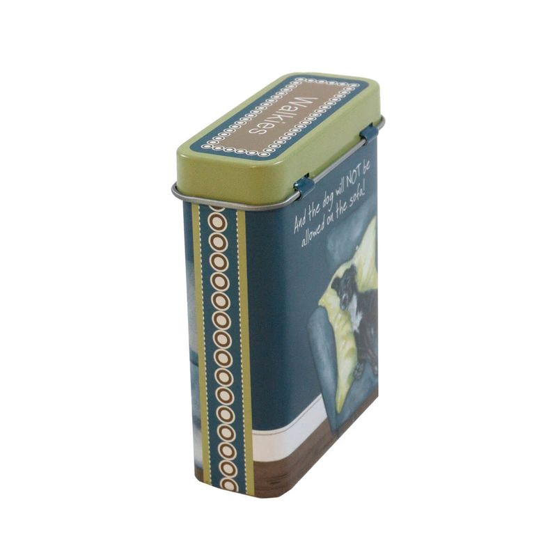Spaniel Walkies Dog Treat Tin - And The Dog Will Not Be Allowed On The Sofa