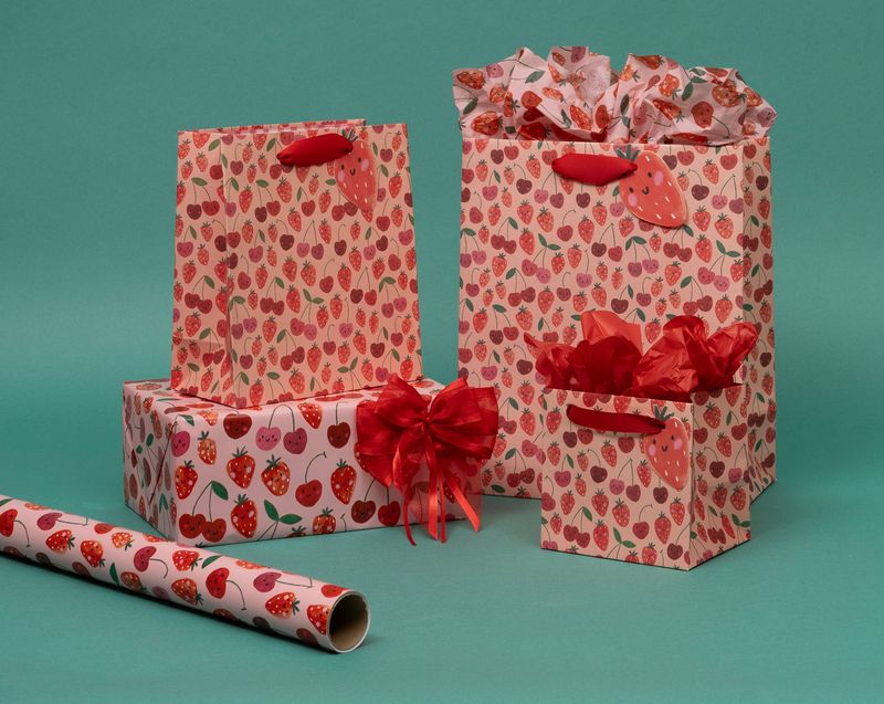 Strawberries &amp; Cherries Gift Bag Short