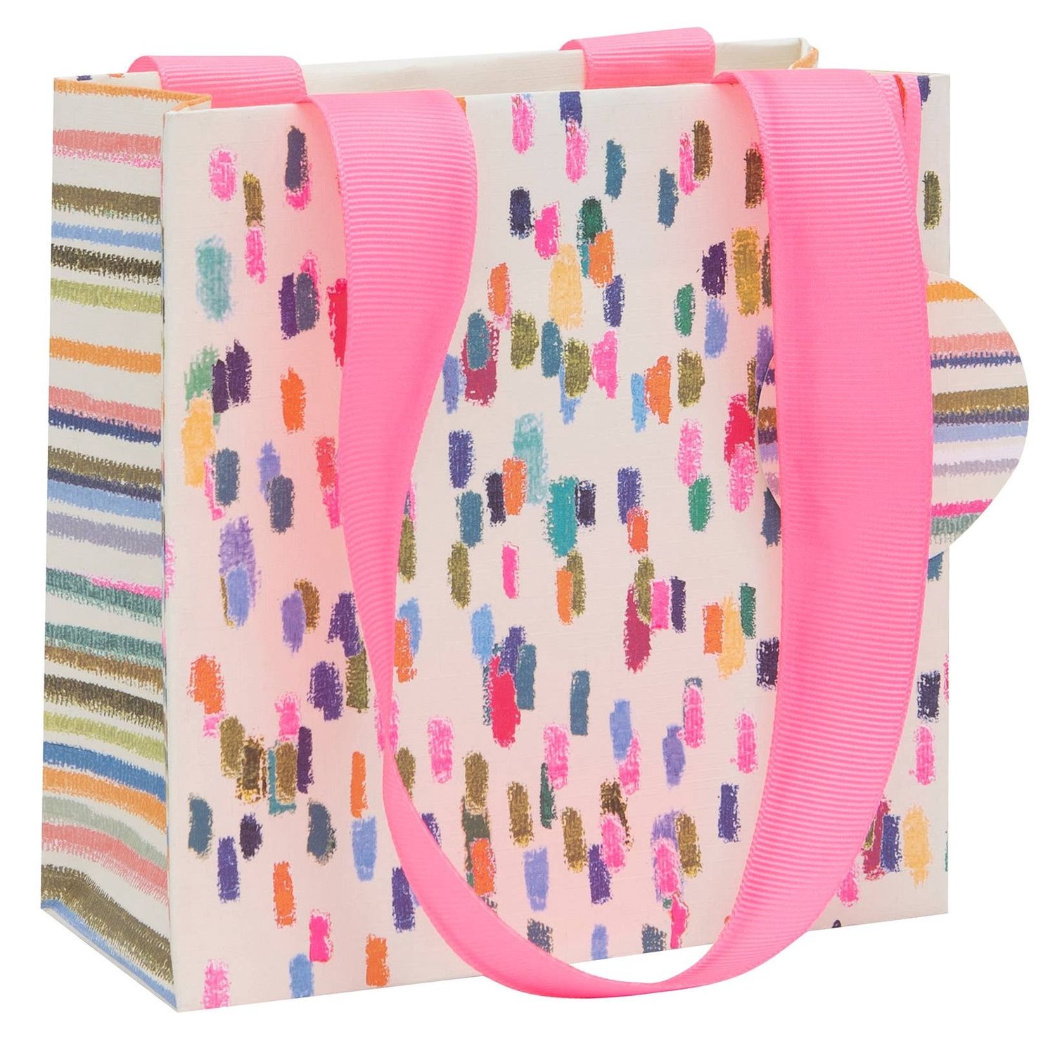 Colourful Dashes &amp; Stripes Gift Bag Small