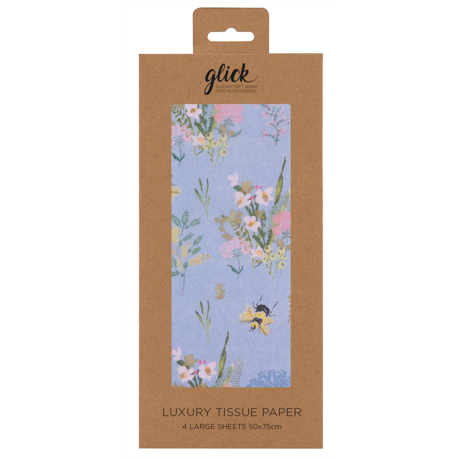 Blue Bees Tissue Paper