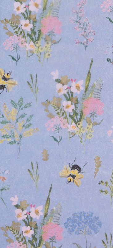 Blue Bees Tissue Paper