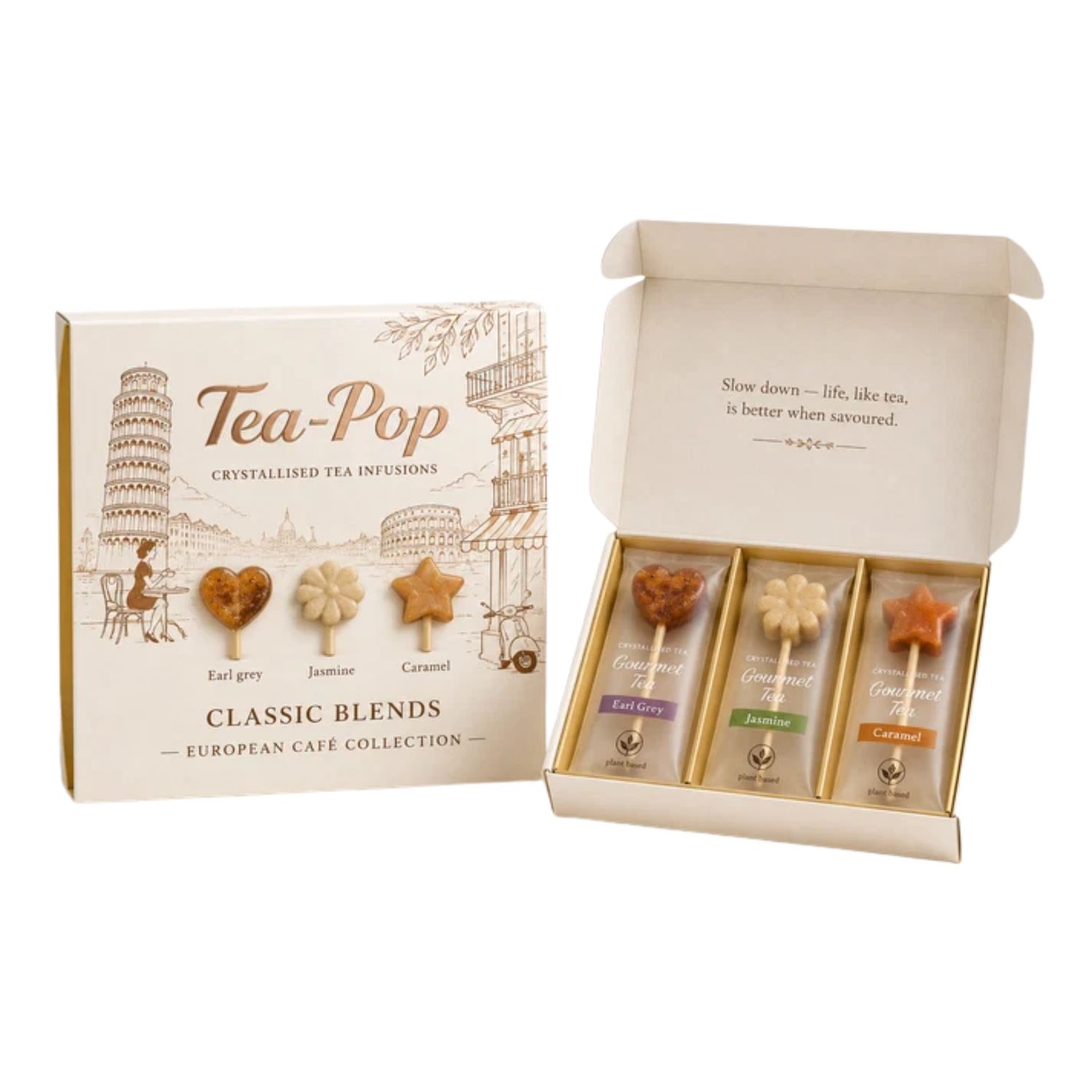 European Café Tea-Pop Gift Box, FLAVOUR: Classic Blends