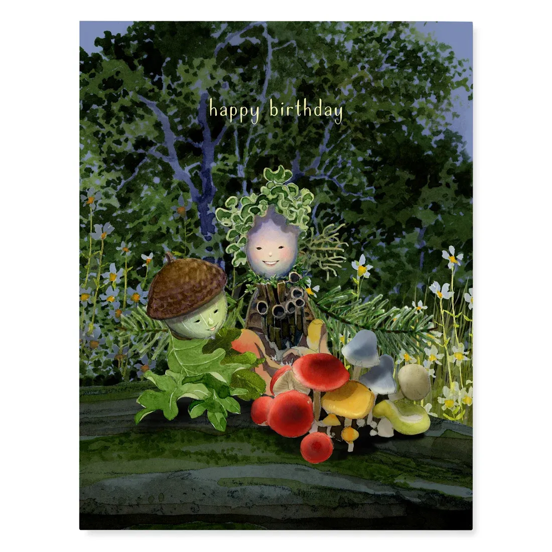 Birthday Card - Happy Birthday Forest Spirits