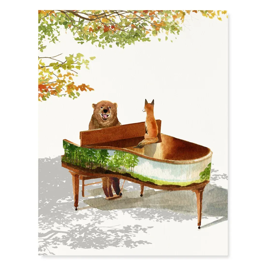 Greeting Card - Piano Bear