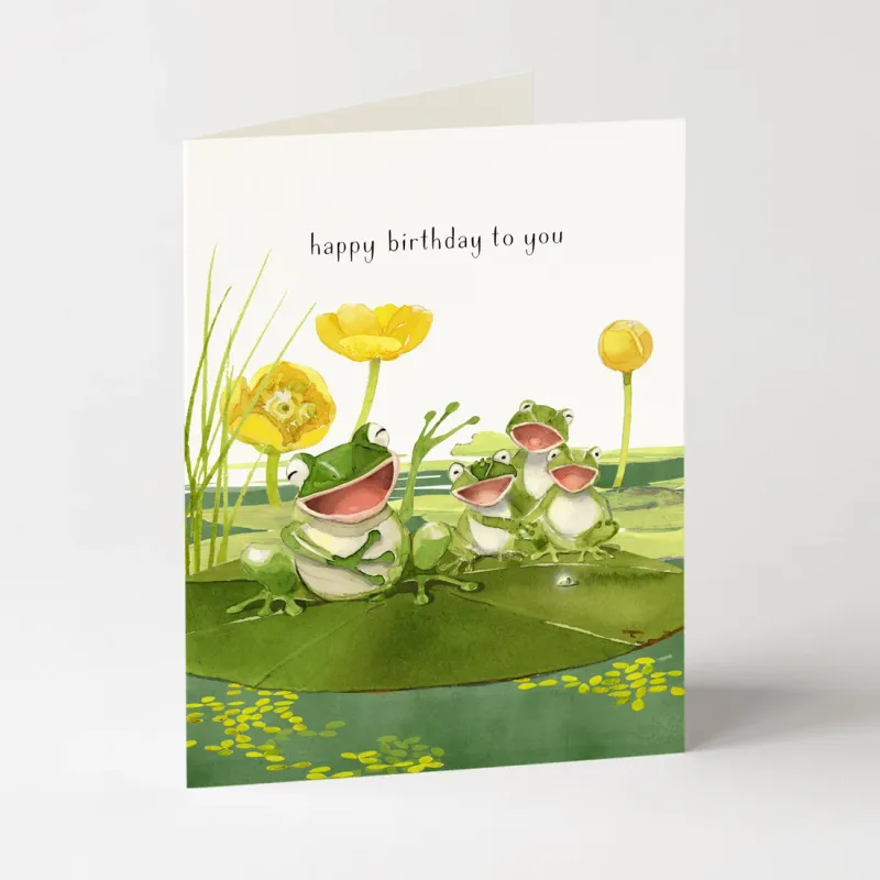 Birthday Card - Happy Birthday To You Frogcapella