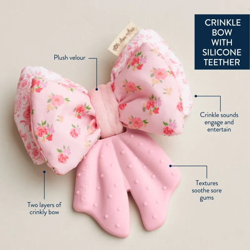 Itzy Ritzy Teensy Crinkle Bow Sensory Teether