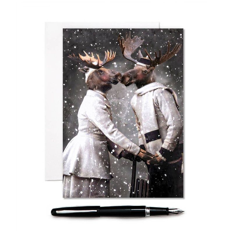 Moose Love - Moose Greeting Card