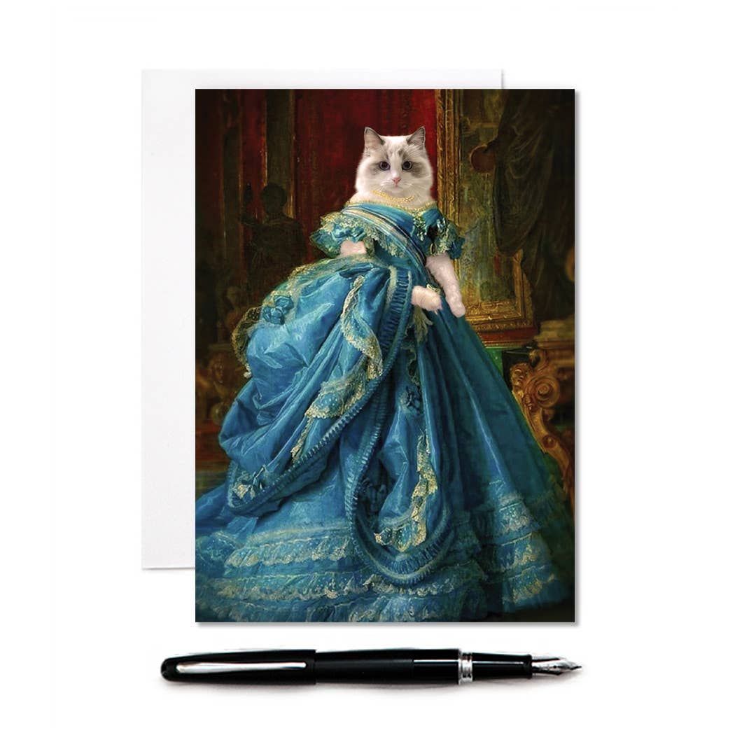 Lady Wittle - Blank Cat Greeting Card