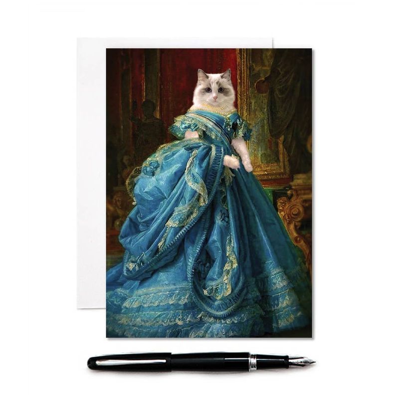 Lady Wittle - Blank Cat Greeting Card