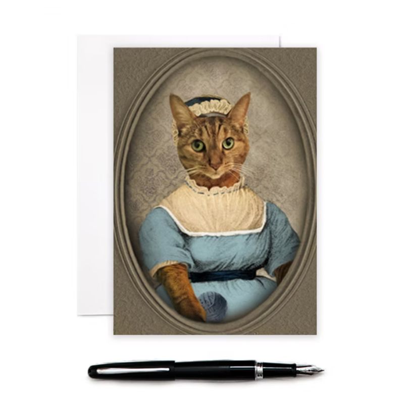 Lady Jane "Paw"sten - Cat Greeting Card