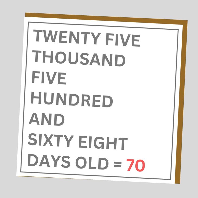 70 Birthday Card Glittershed