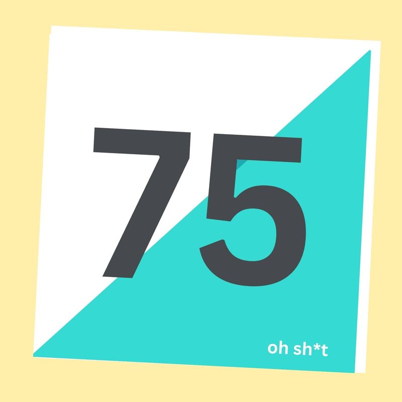 75 Oh Sh*t Birthday Card GlitterShed