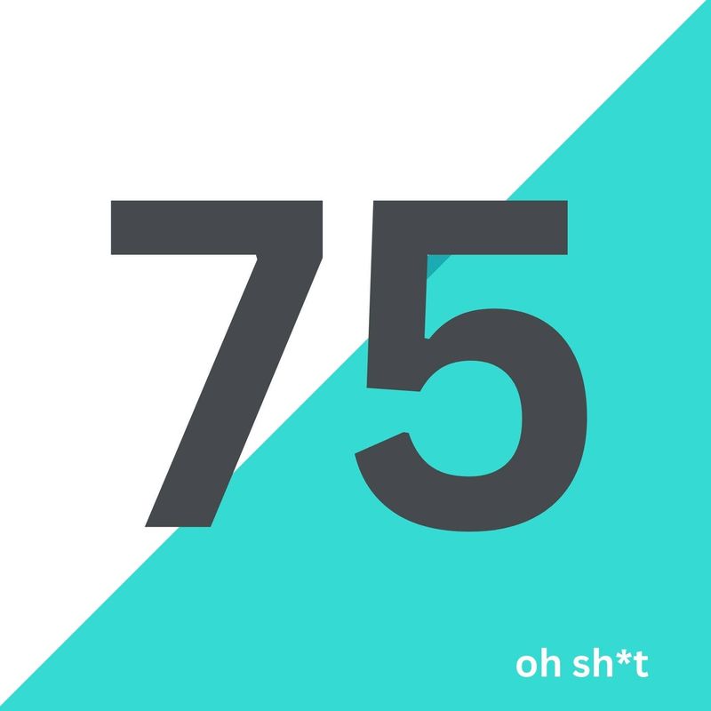 75 Oh Sh*t Birthday Card GlitterShed