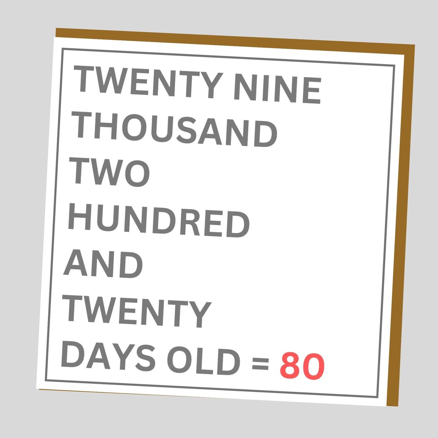80 Birthday Card Glittershed