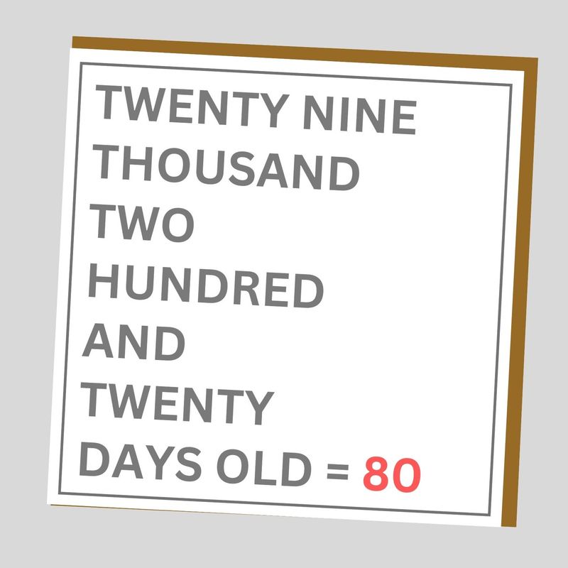 80 Birthday Card Glittershed