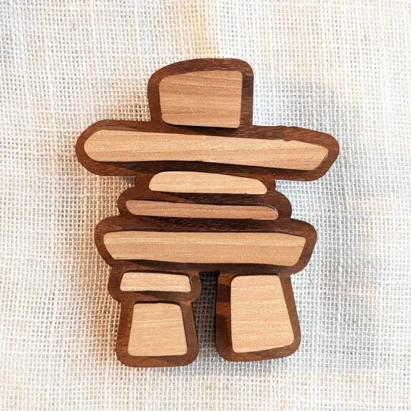 Canada Wood Inukshuk Magnet