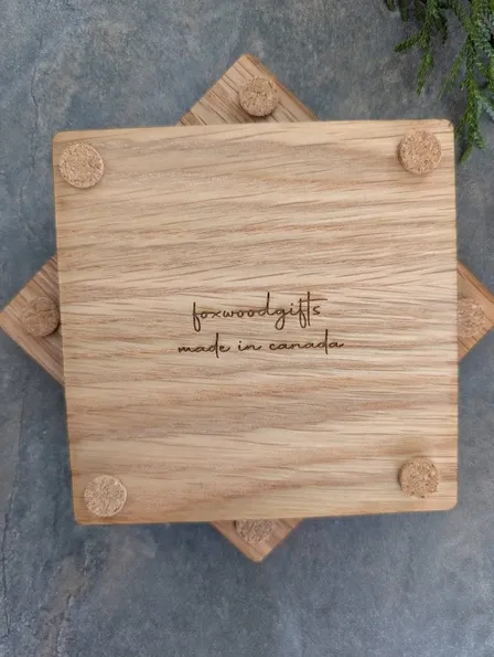 Wood Inlay Orca Coaster