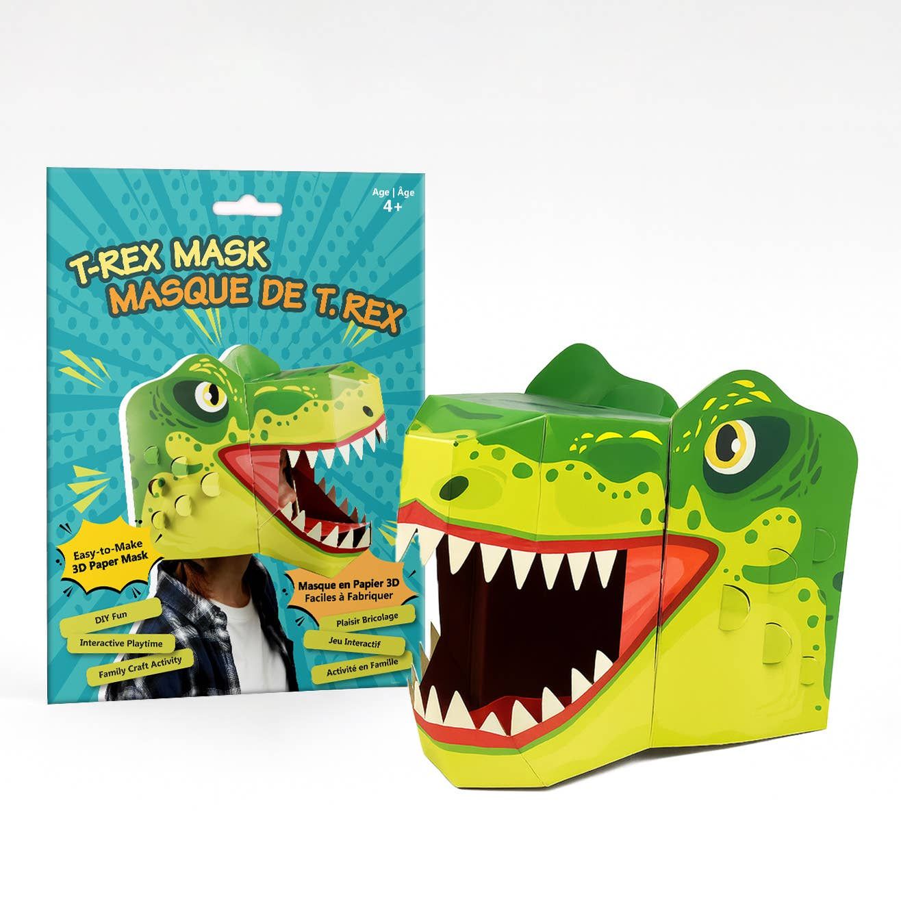 3D Paper Craft T-Rex Mask