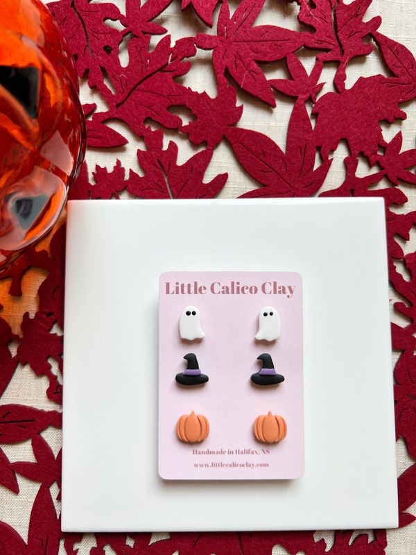 Spooky Pack Clay Studs