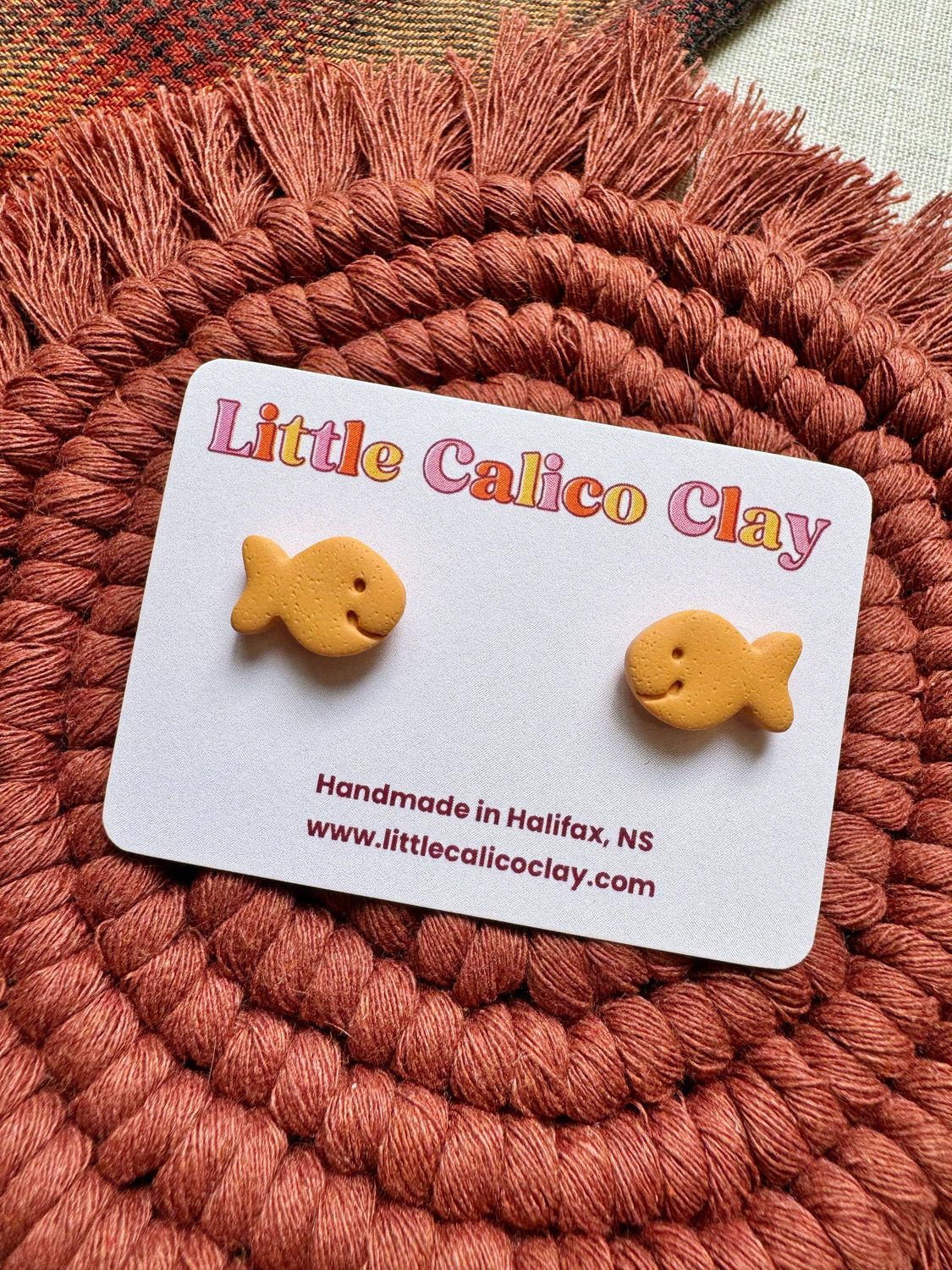 Goldfish Clay Studs