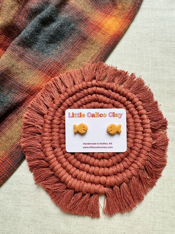 Goldfish Clay Studs