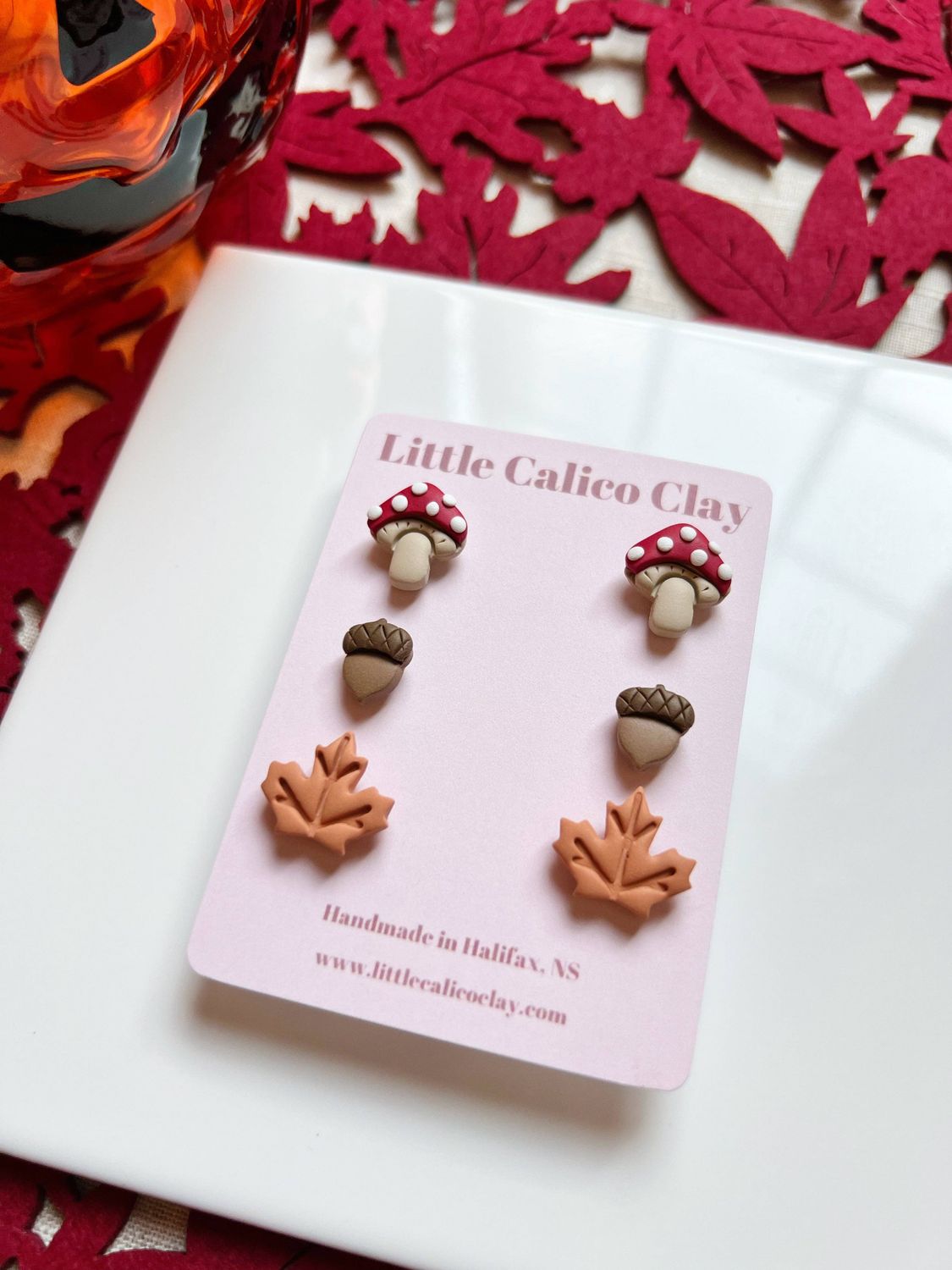 Fall Forest Clay Studs Pack