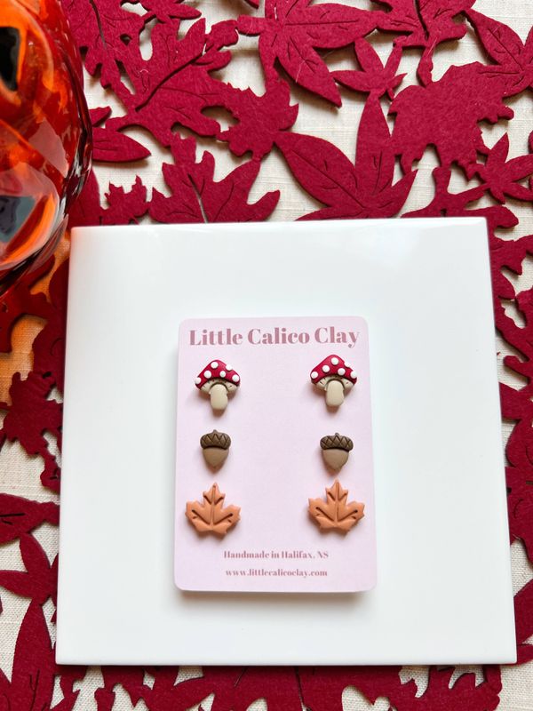 Fall Forest Clay Studs Pack