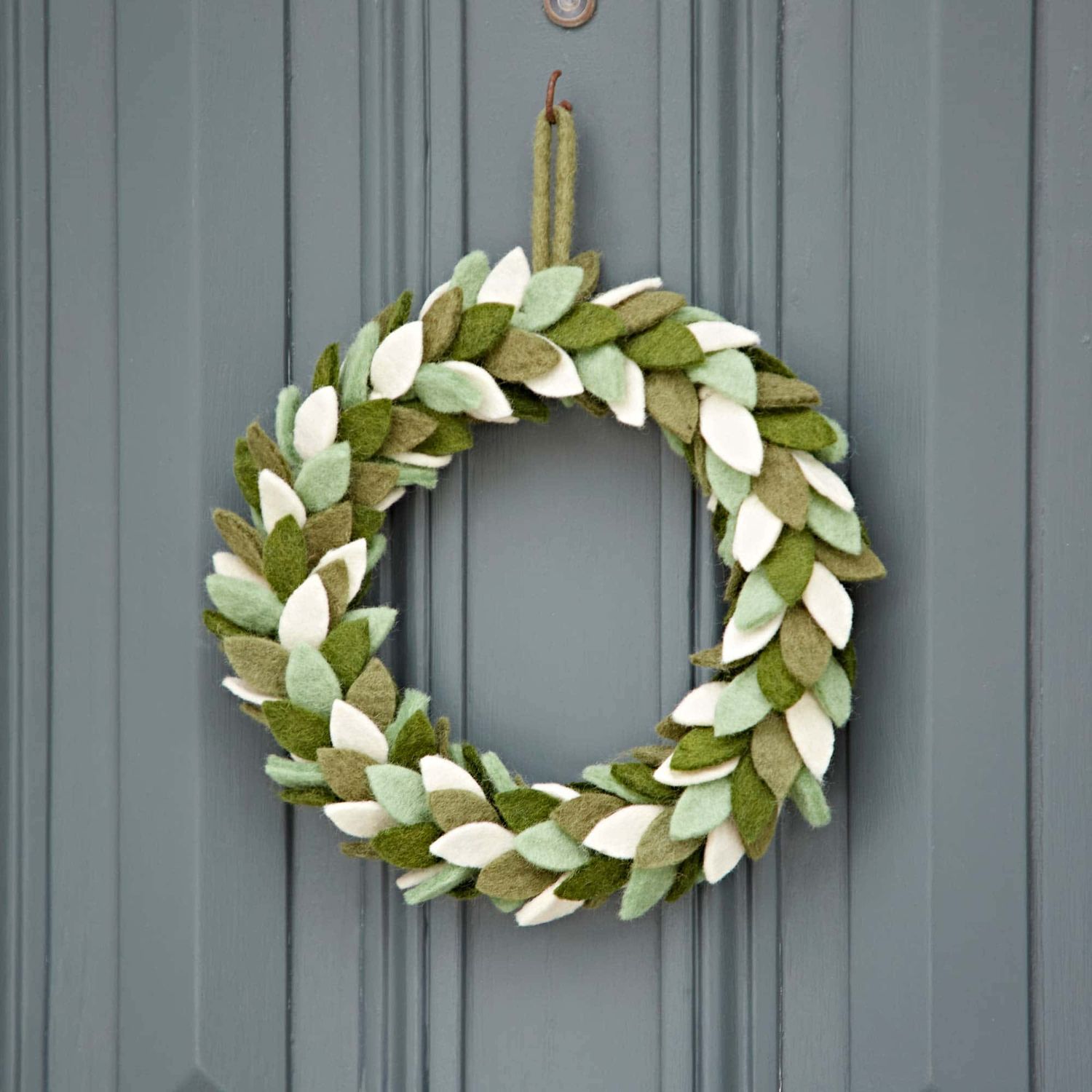 Felt Greenery Christmas Wreath