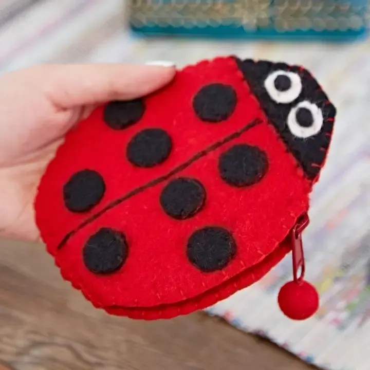 Felt Ladybug Coin Purse