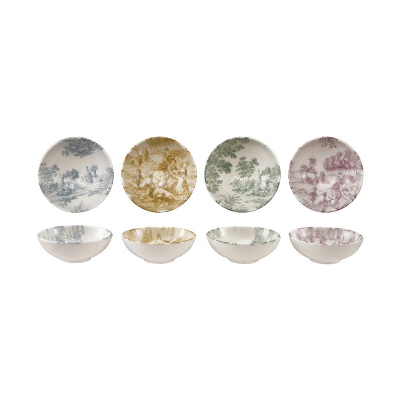 Stoneware Toile Bowl Assorted