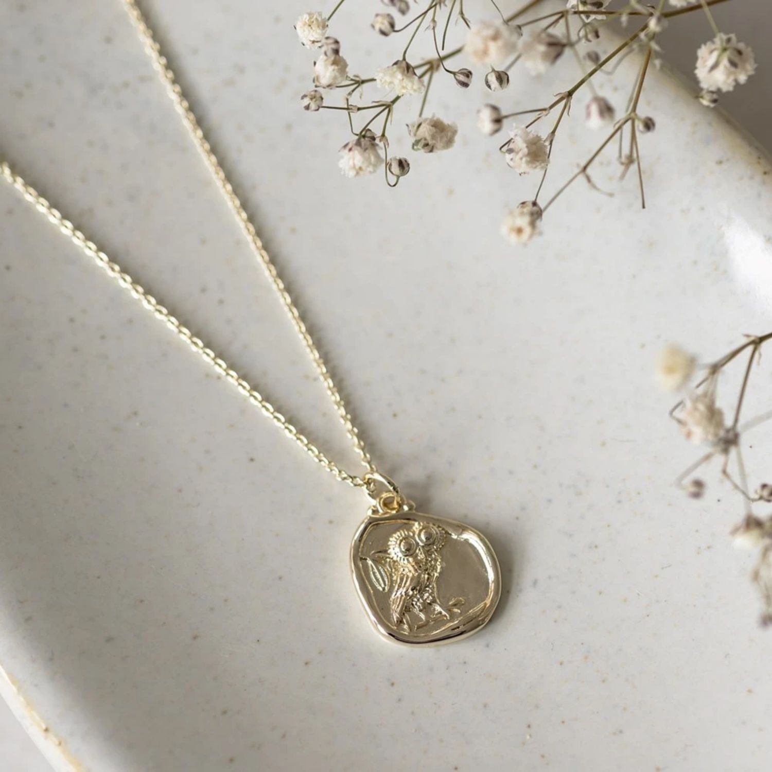 Glee Nightwatch Owl Necklace, Metal: Gold