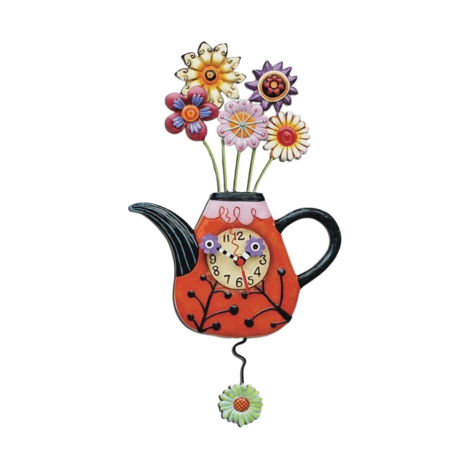 Allen Designs Flower-Tea-Ful Clock