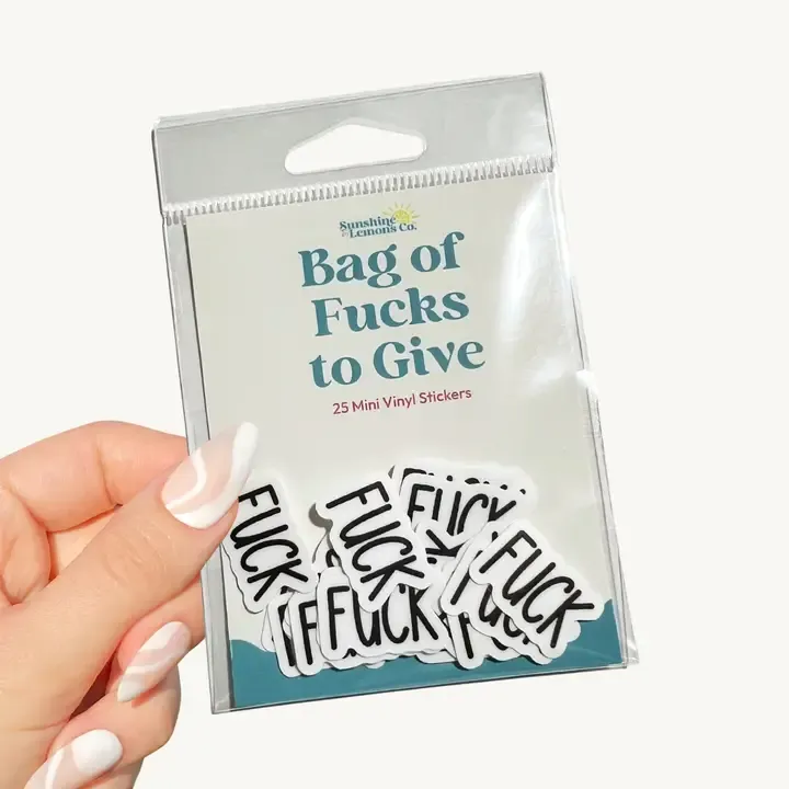 Bag Of Fucks To Give Stickers