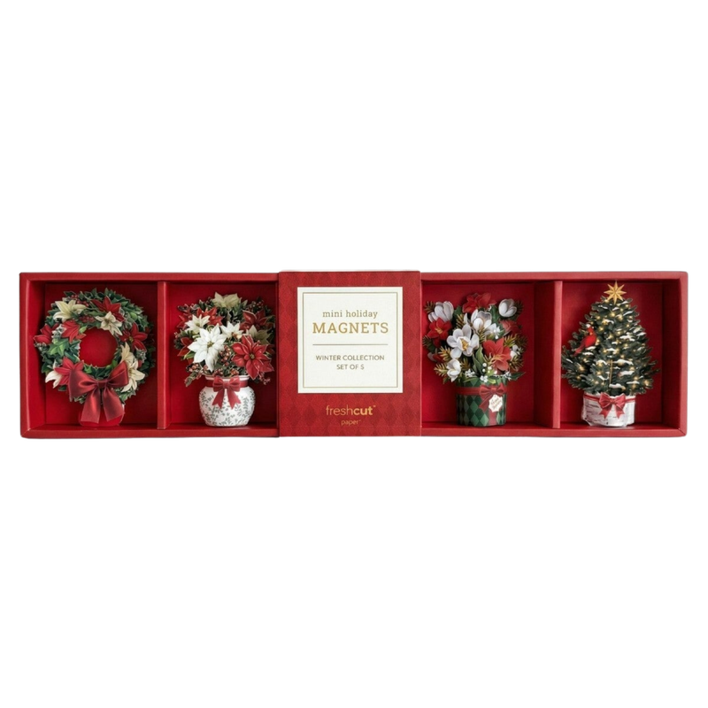 FreshCut Paper Mini Holiday Magnets Set Of 5
