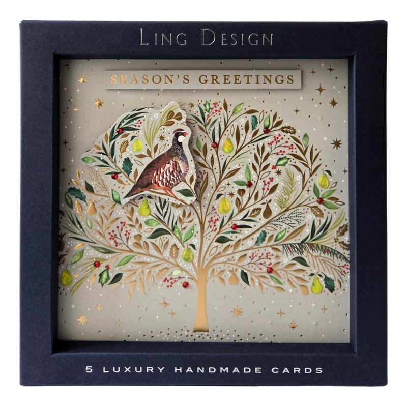 Luxury Boxed Christmas Cards Partridge