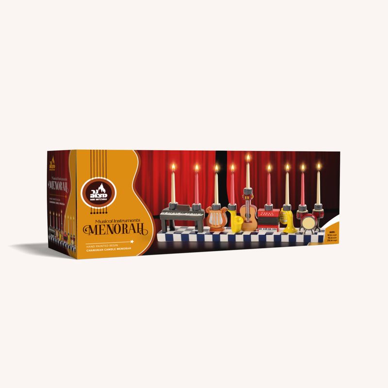 Hand Painted Menorah - Musical Instruments
