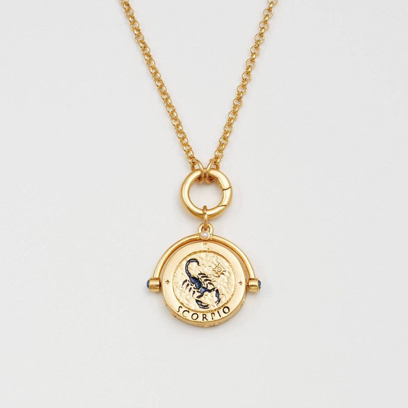 Scorpio Zodiac Spinner Necklace