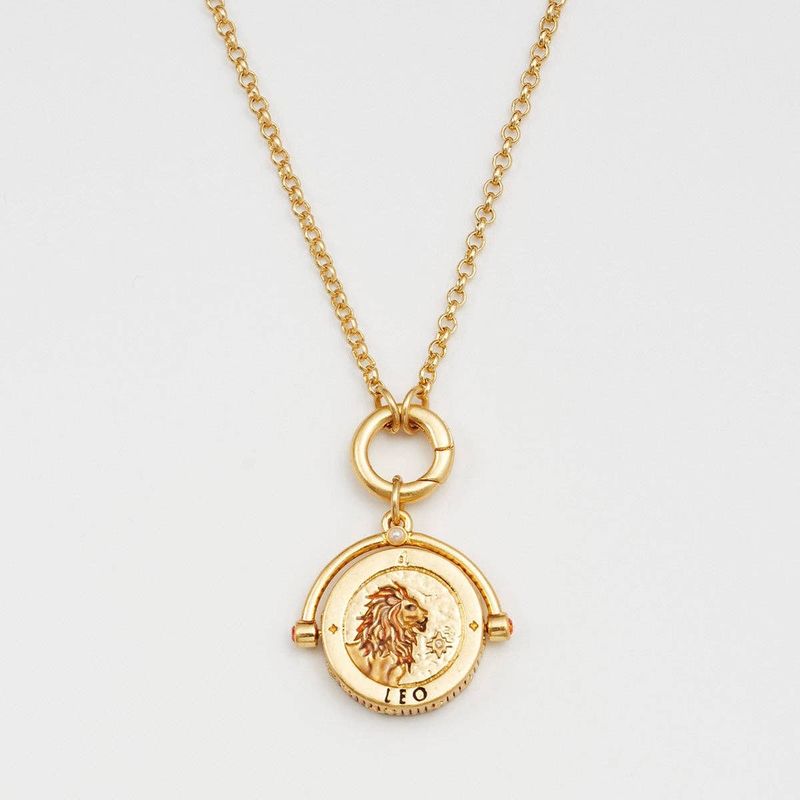 Leo Zodiac Spinner Necklace