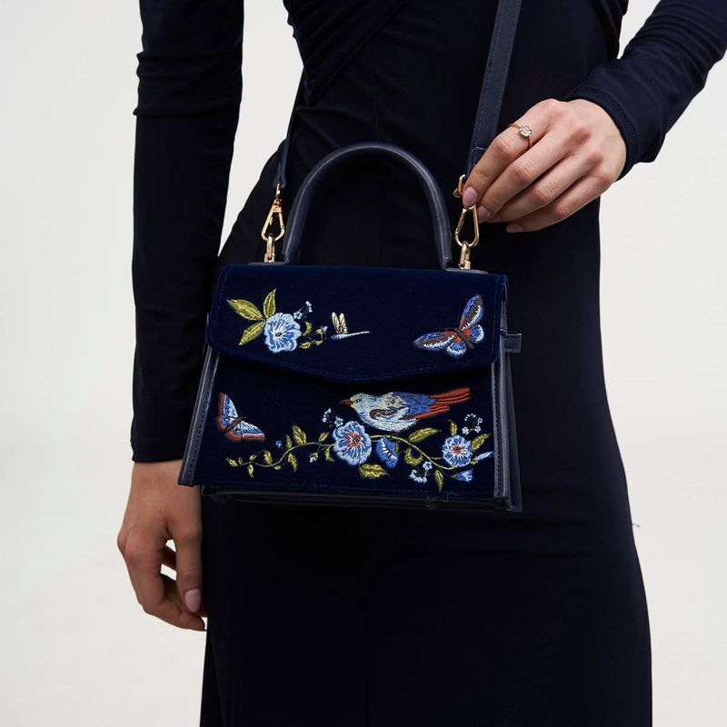 Eliza Nightingale Embroidered Top Handle Bag