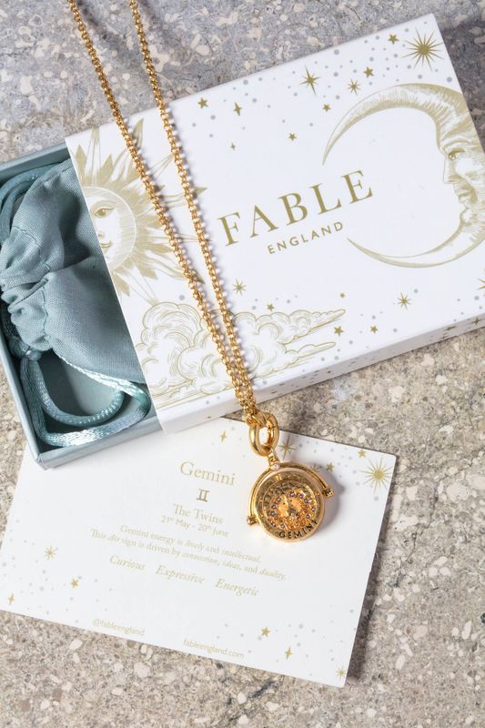 Gemini Zodiac Spinner Necklace