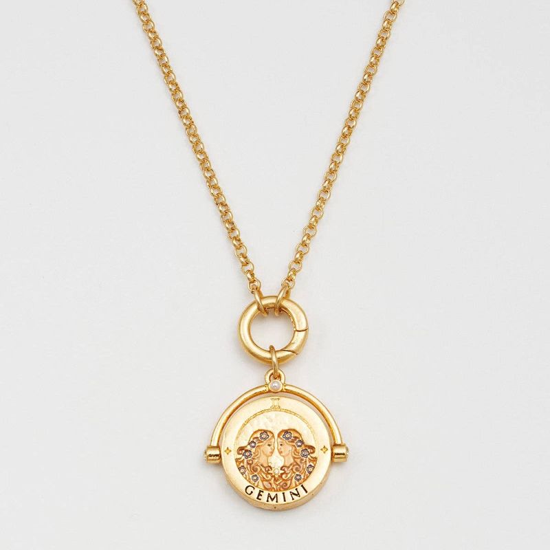 Gemini Zodiac Spinner Necklace