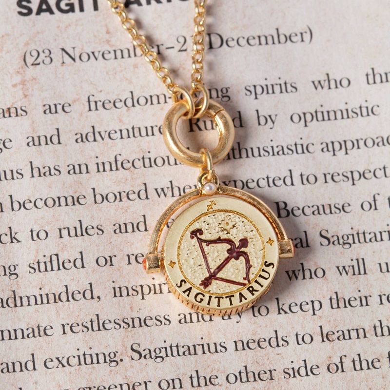 Sagittarius Zodiac Spinner Necklace
