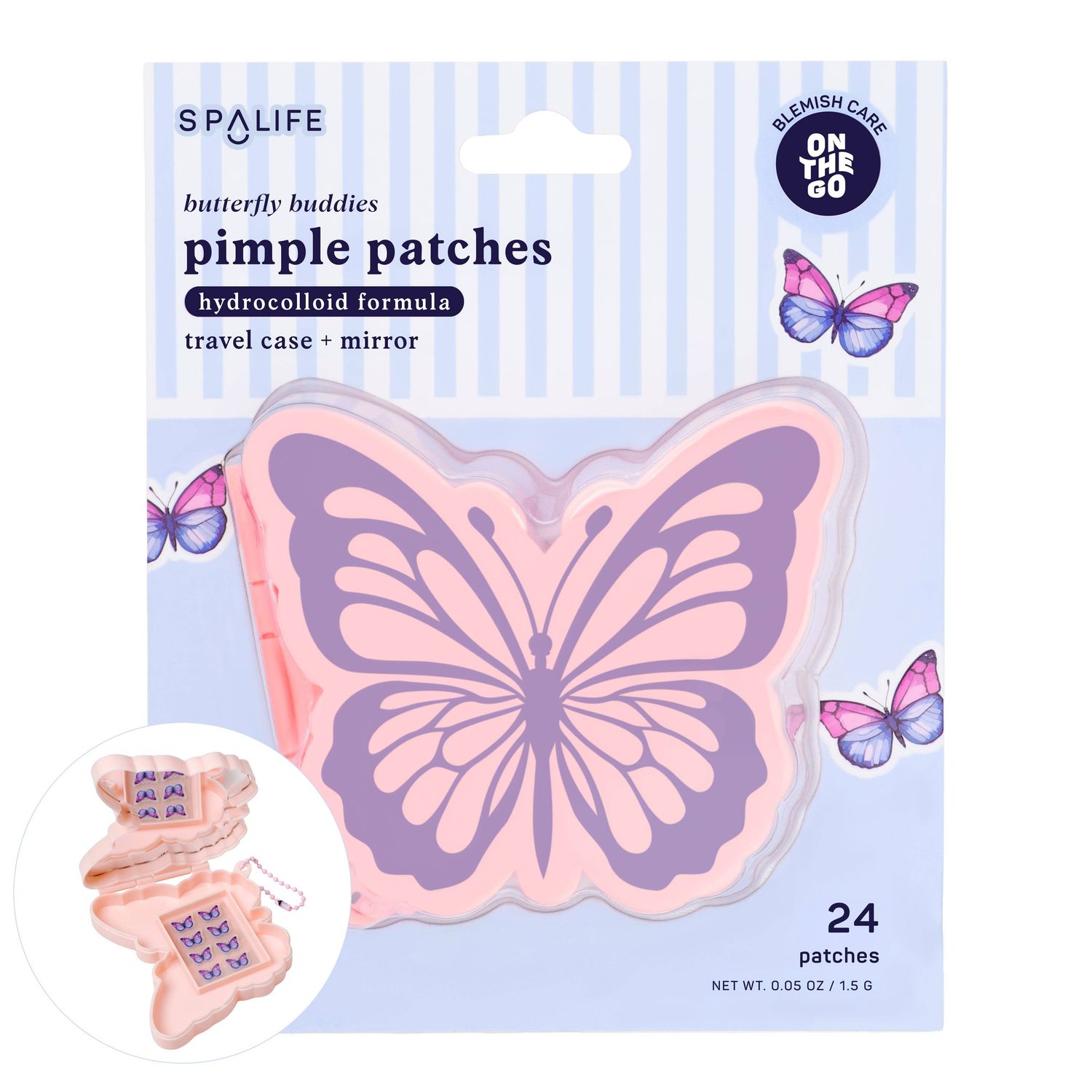 Butterfly Pimple Patches With Travel Case &amp; Mirror