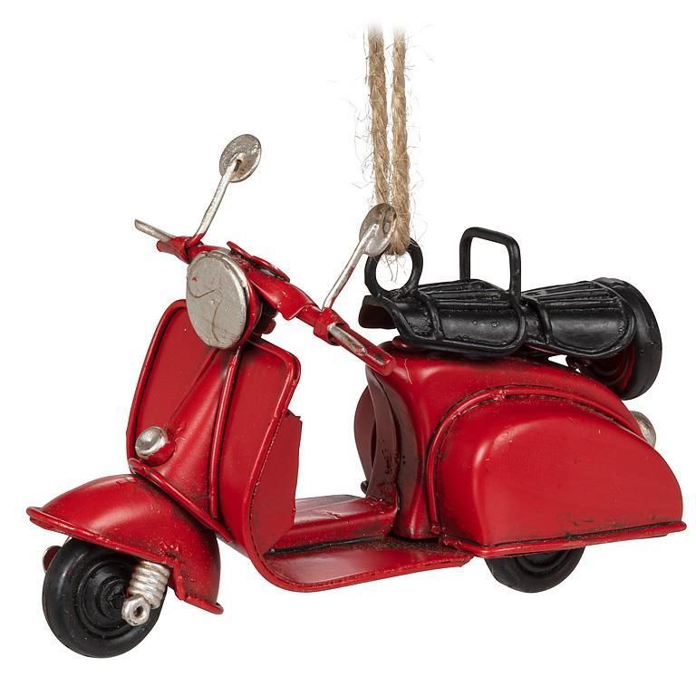 Scooter Ornament Red