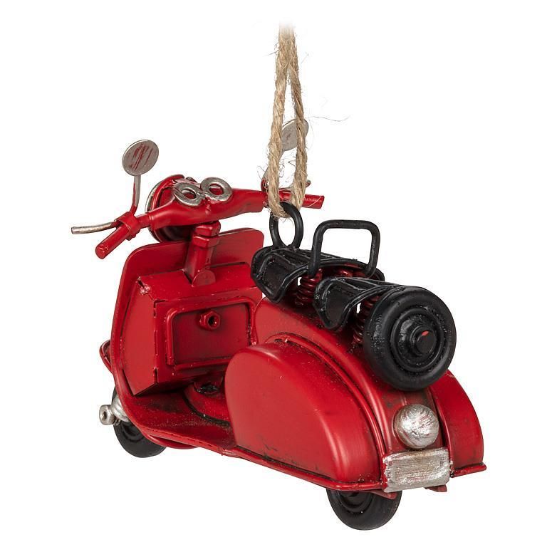 Scooter Ornament Red