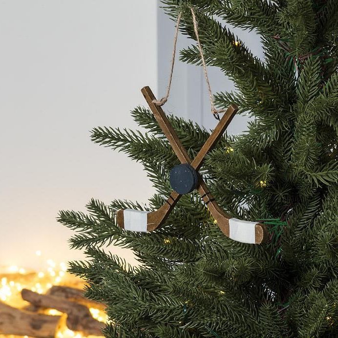 Crossed Stick &amp; Puck Ornament