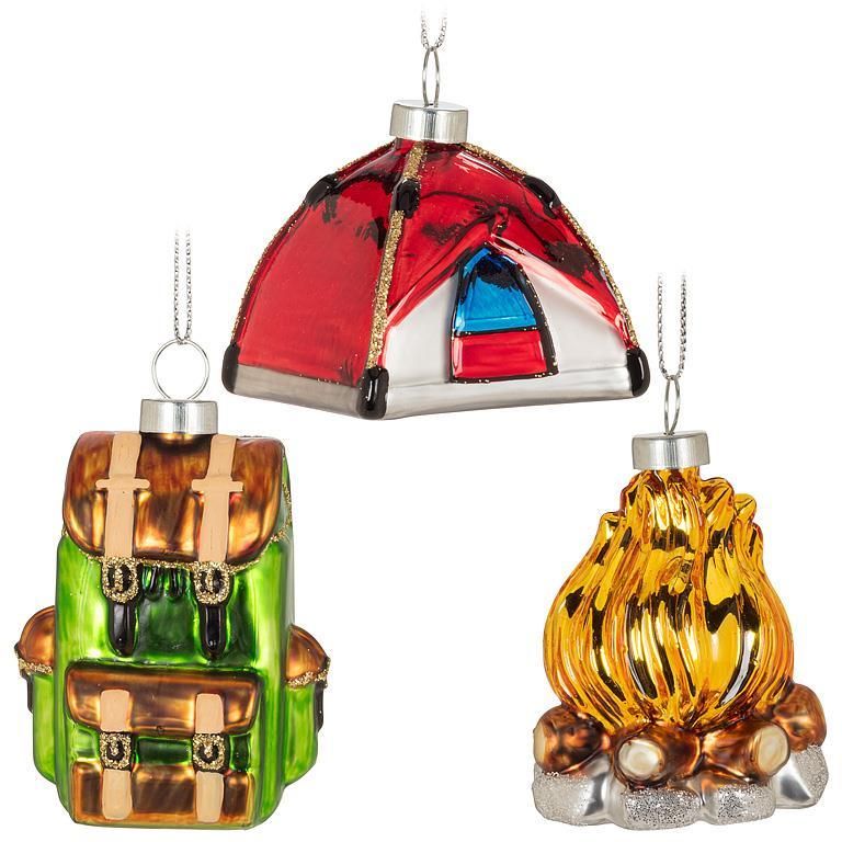 Camping Ornament Set 3pc