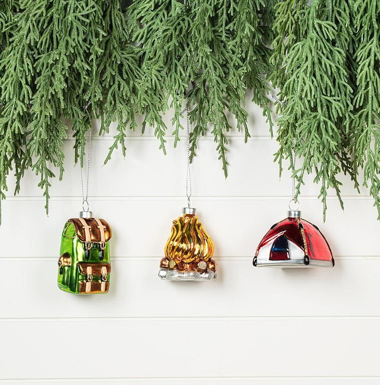 Camping Ornament Set 3pc